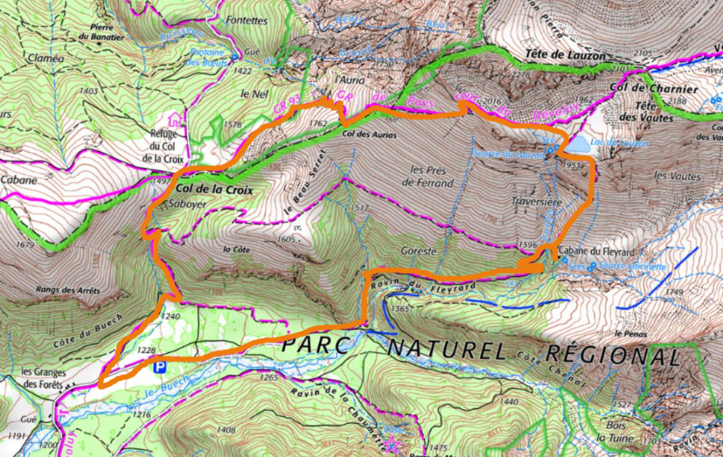 topo randonnée lac du lauzon vallon de la jarjatte devoluy