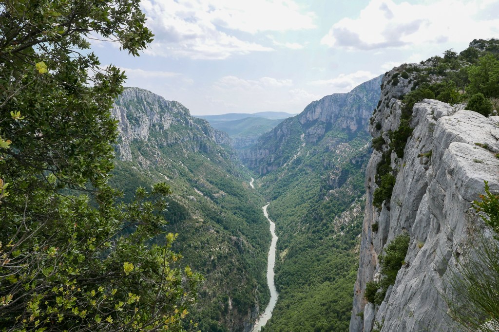 vue depuis la route des crètes dans le verdon