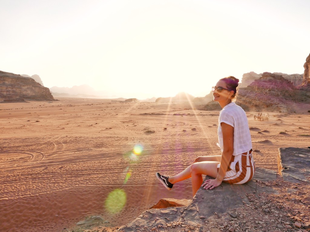 point de vue sur le désert de Wadi Rum en jordanie